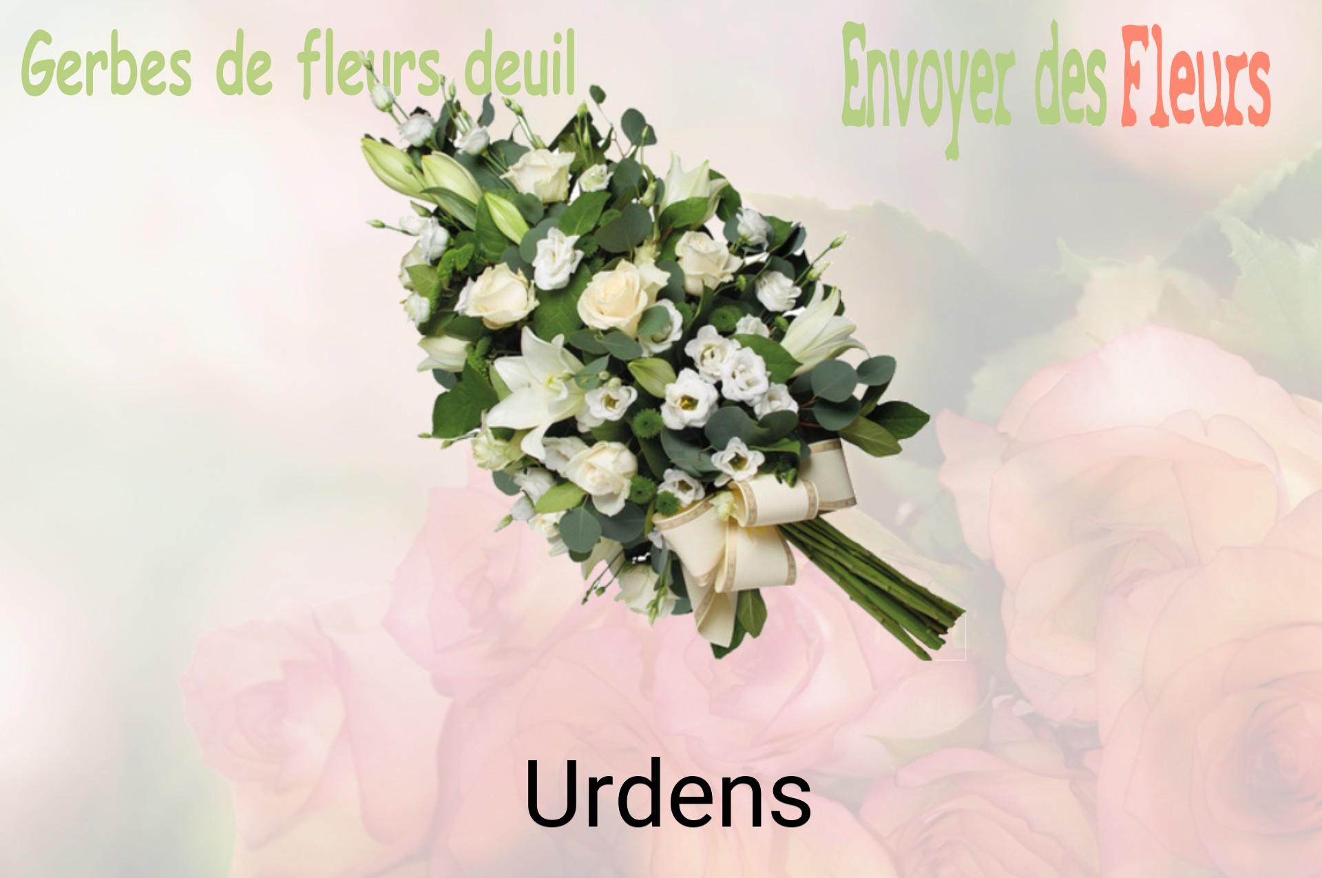Gerbe de fleurs de deuil livrée à Urdens